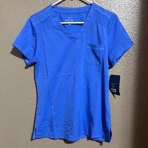 Med Couture Blue Short Sleeve Women's Top